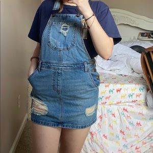 Overall jean skirt!